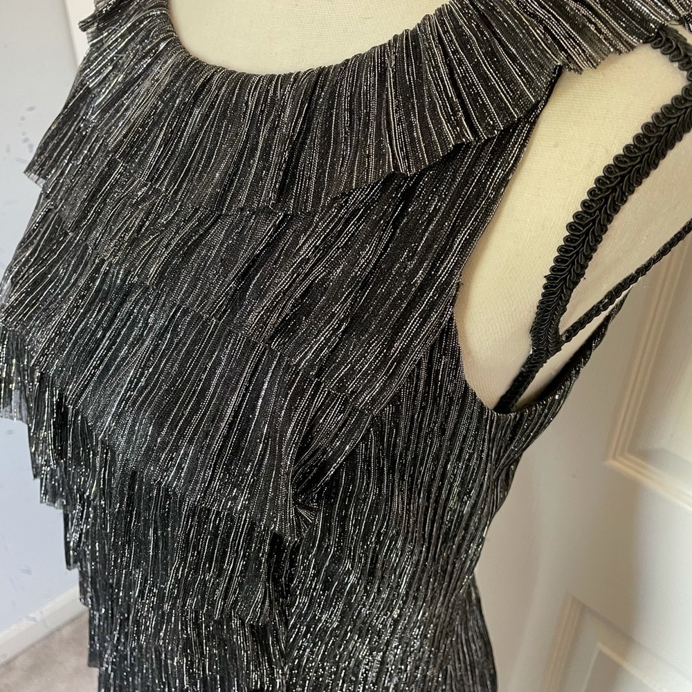Connected Apparel Flapper Style Tiered Dress, 10